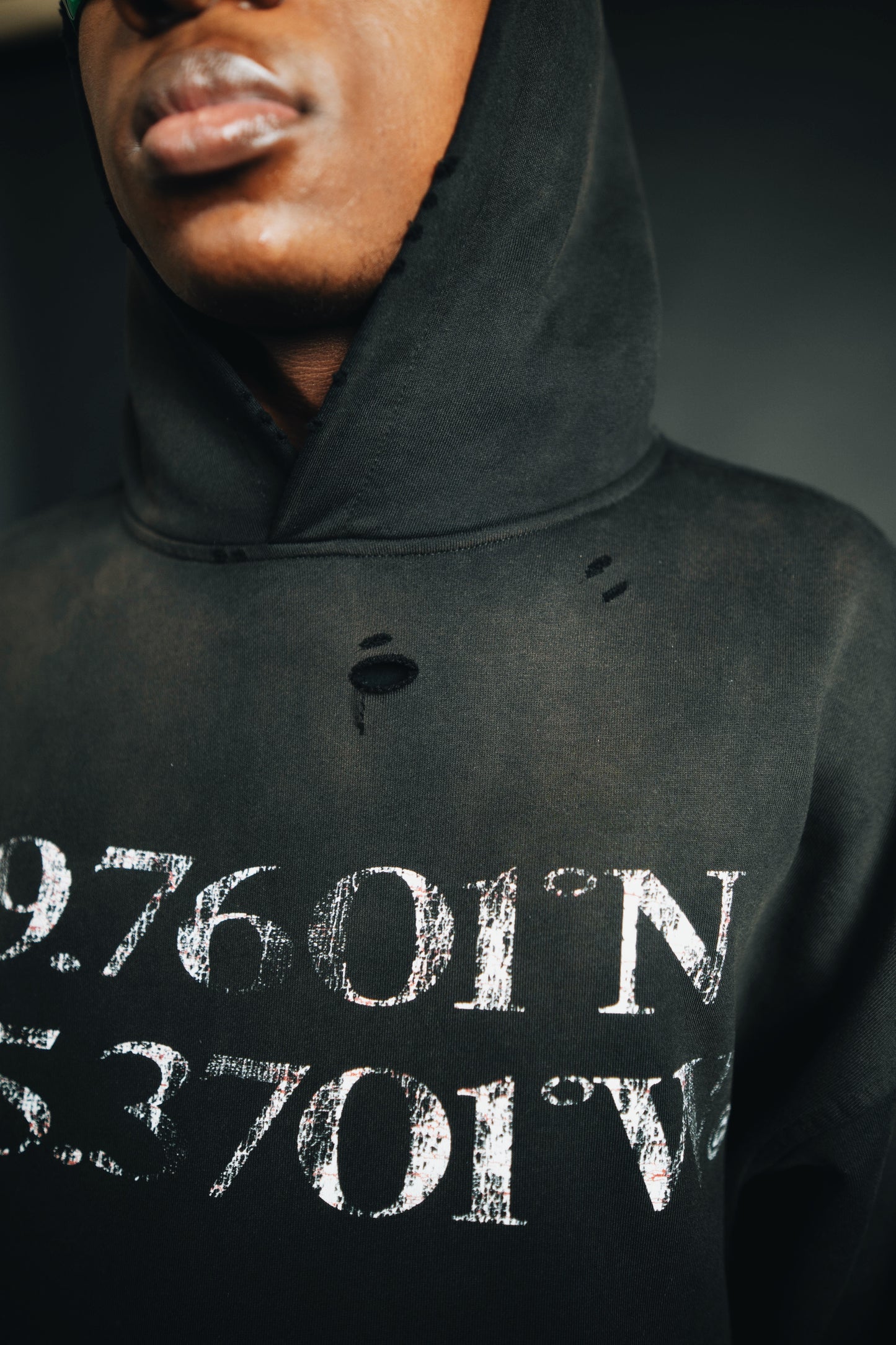 Black "Coordinates" Hoodie