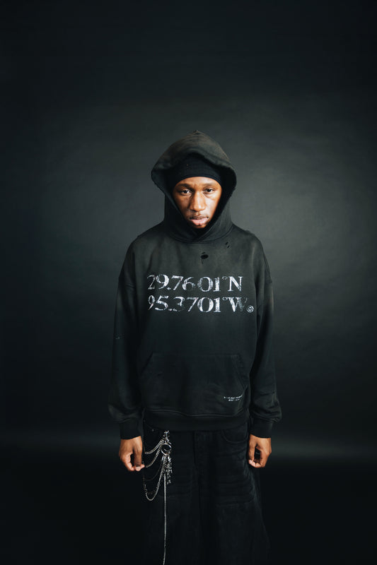 Black "Coordinates" Hoodie
